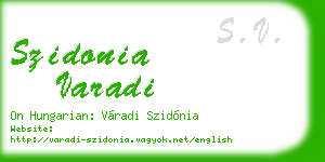 szidonia varadi business card