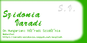 szidonia varadi business card